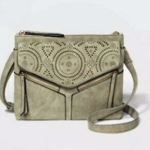 NWT Violet Ray Leanna Laser Cut Flap Crossbody
